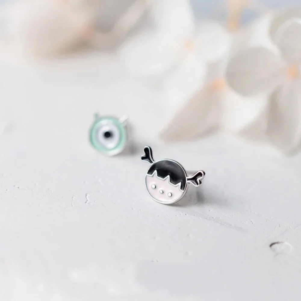 “Monsters Inc.” Boo & Mike Girl Toddler One-Eyed Cyclops Pixar 925 Silver Studs